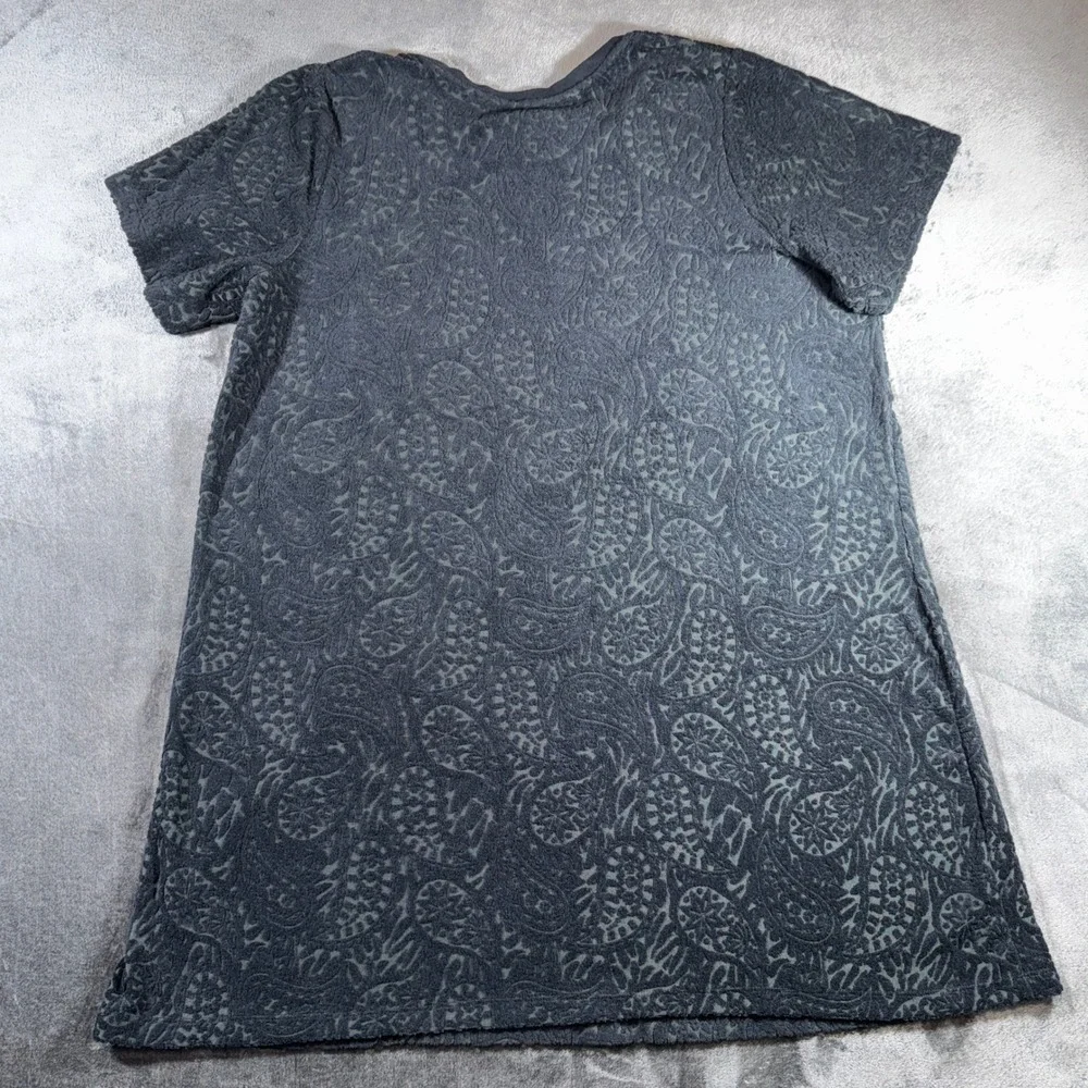 Swimsuits For All Gray Paisley Terry Cloth Beach Cover Up Dress 22/24 NEW